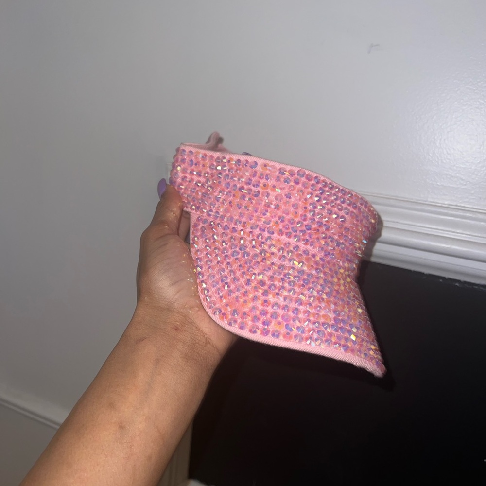 Pink Rhinestone Visor - Picture 2 of 2